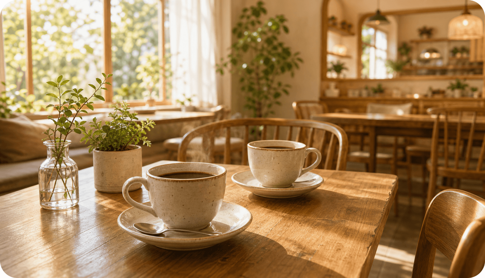 カフェでtellme letterを利用するイメージ